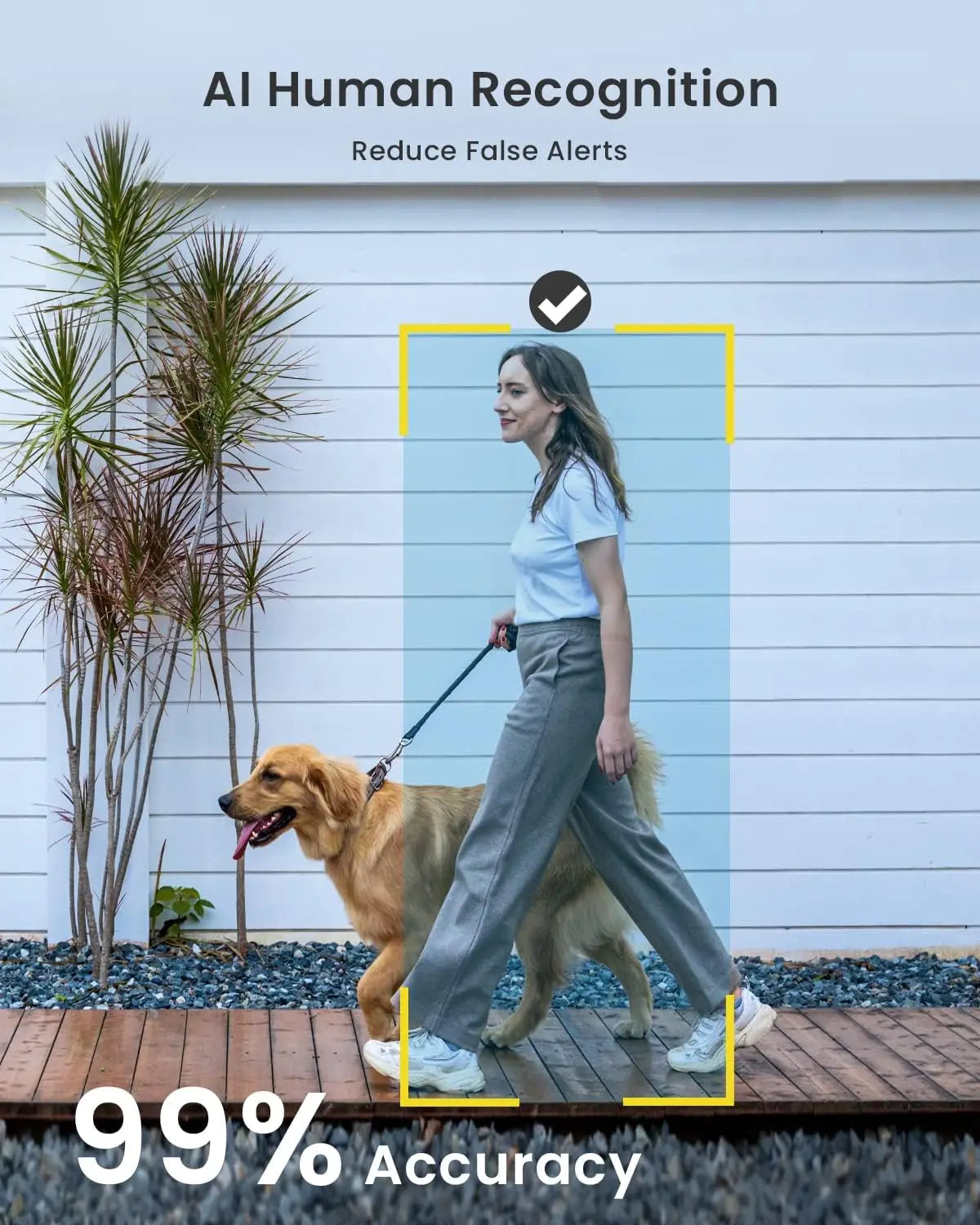 IEGEEK 2K Wireless Outdoor Security Camera With AI Human Detection
