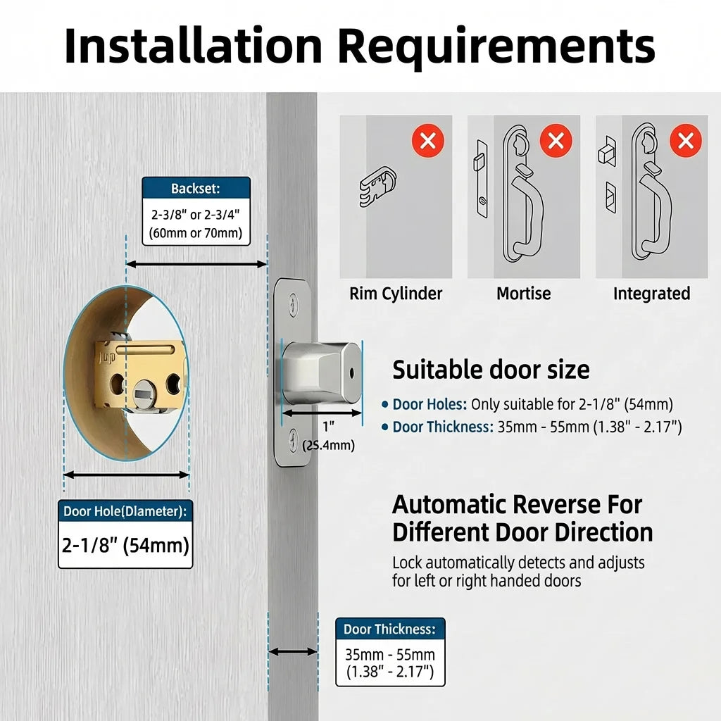 Jodays Smart Deadbolt Lock With Fingerprint, Keypad, App Control