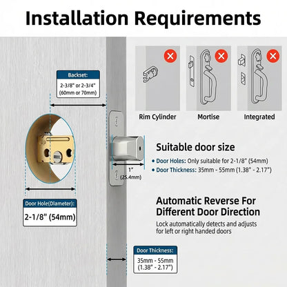 Jodays Smart Deadbolt Lock With Fingerprint, Keypad, App Control