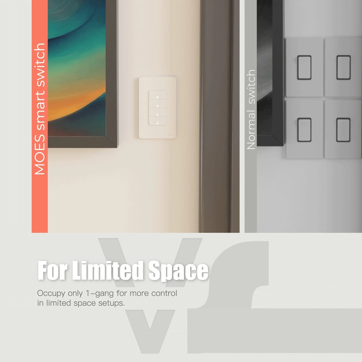 MOES Tuya Wi-Fi Smart Light Switch US Single Pole