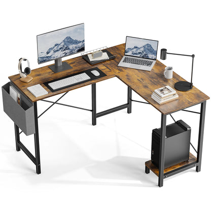 Jhk L Shape Gaming Computer Desk With Storage Shelf