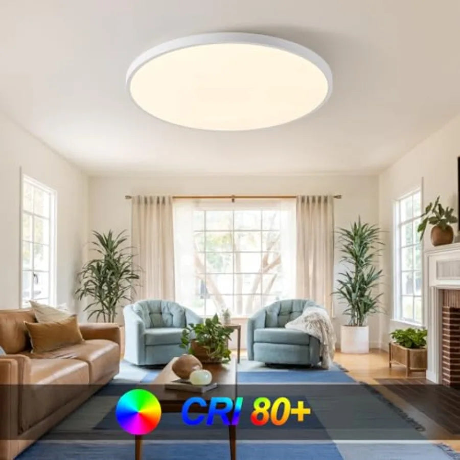 Smart Ceiling Light With Remote Control RGB Ambient Lighting