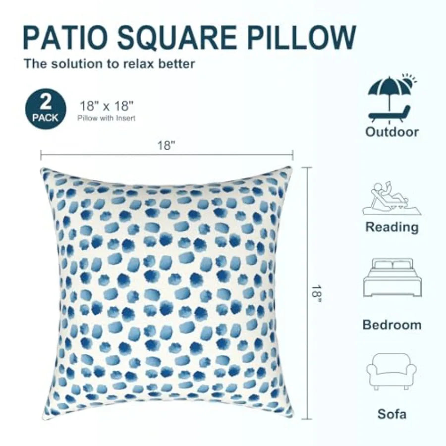 Pack Of 2 Waterproof Outdoor Pillow Sets