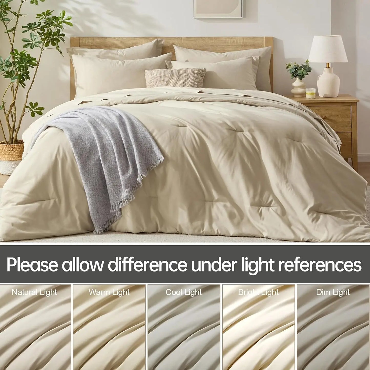 Bed in a Bag Comforter Set With Sheets Machine Washable