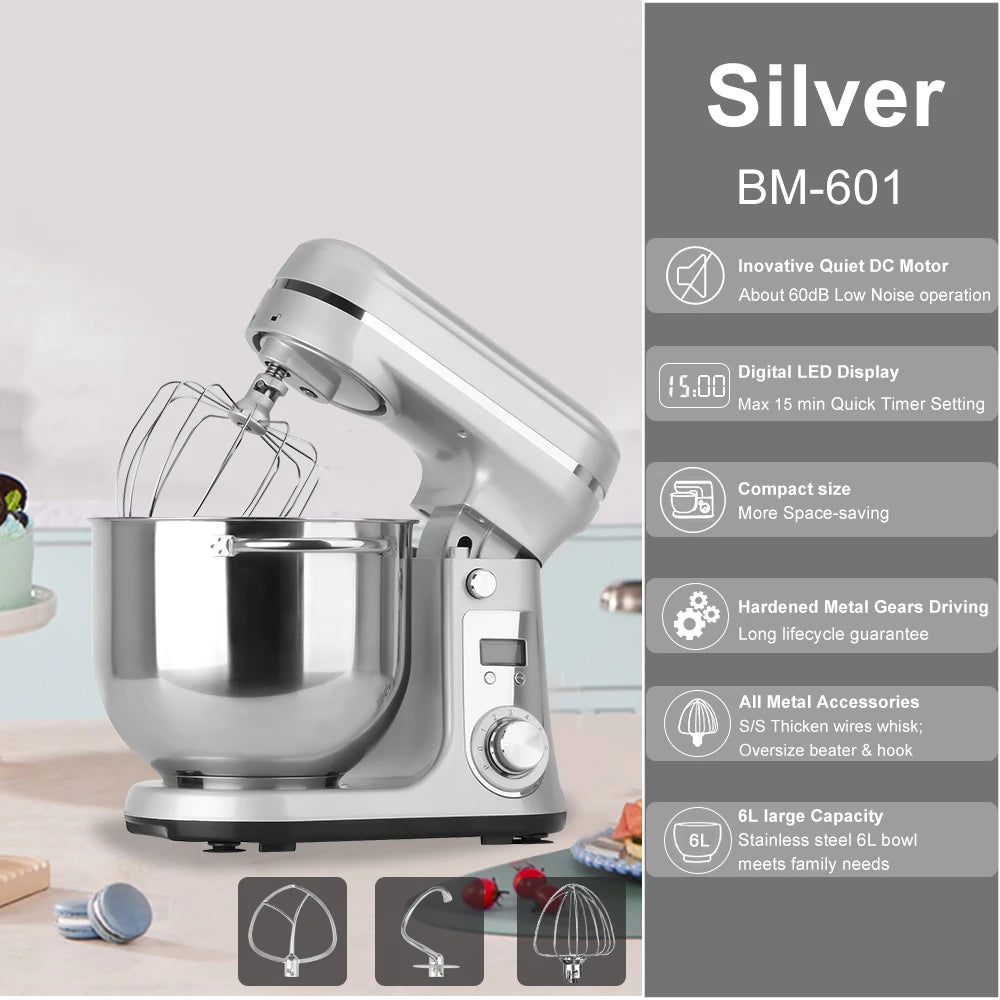 Biolomix Kitchen Stand Mixer With Blender Quiet Motor 6 Speed
