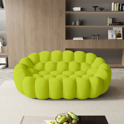 Sdorens Modern Curved Boneless Sofa 3D Knitted Loveseat