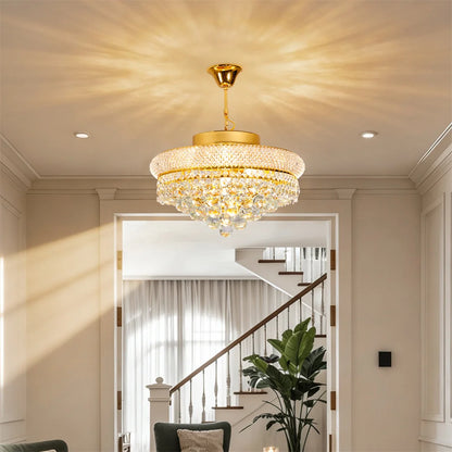 Vrygle Crystal Chandelier Pendant Light With Adjustable Chain Modes