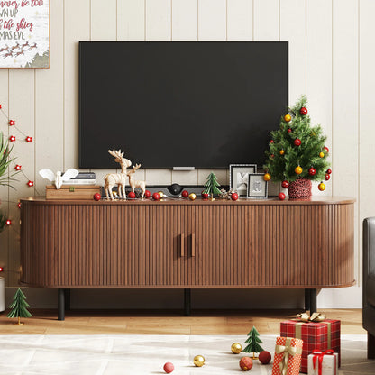 ONBRILL TV Stand With Power Outlet TV Console And Storage