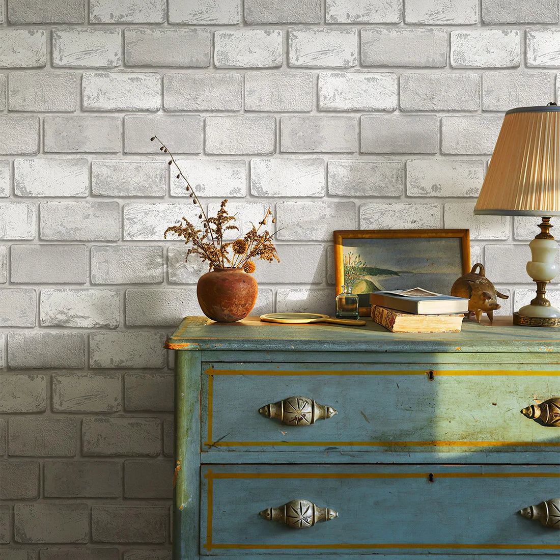 Peel And Stick Wallpaper Brick Pattern For Interior Walls