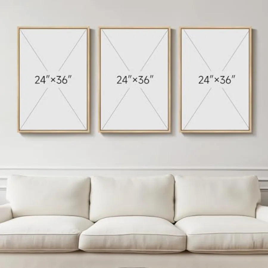 Living Room Wall Art Neutral Pastel Grunge Forest Landscape Canvas