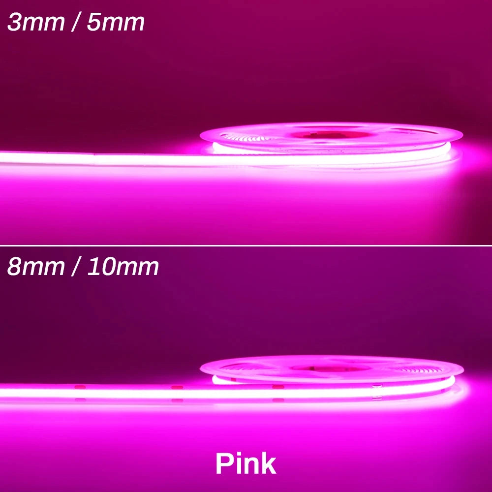 Cooleeon COB LED Strip 12V Dimmable Tape Lighting