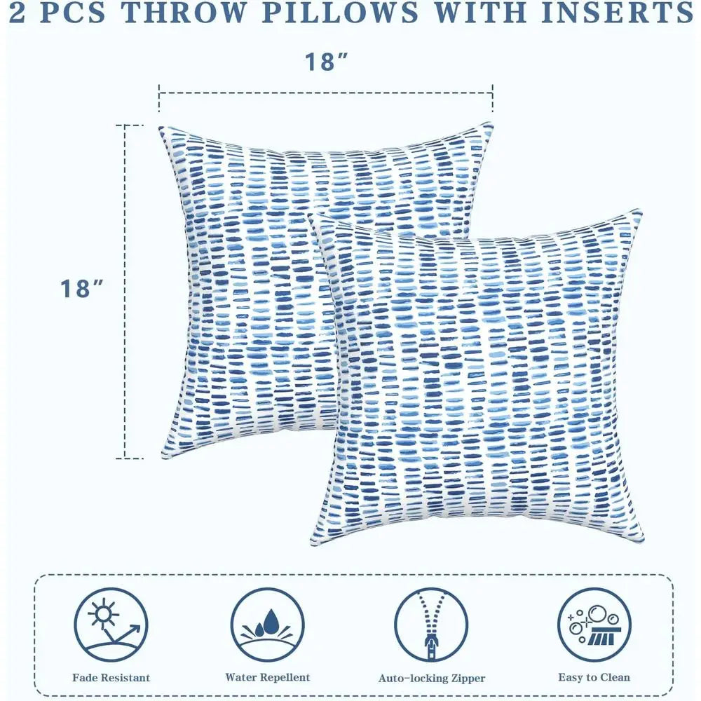 Decorative Outdoor Indoor Throw Pillows Set With Inserts