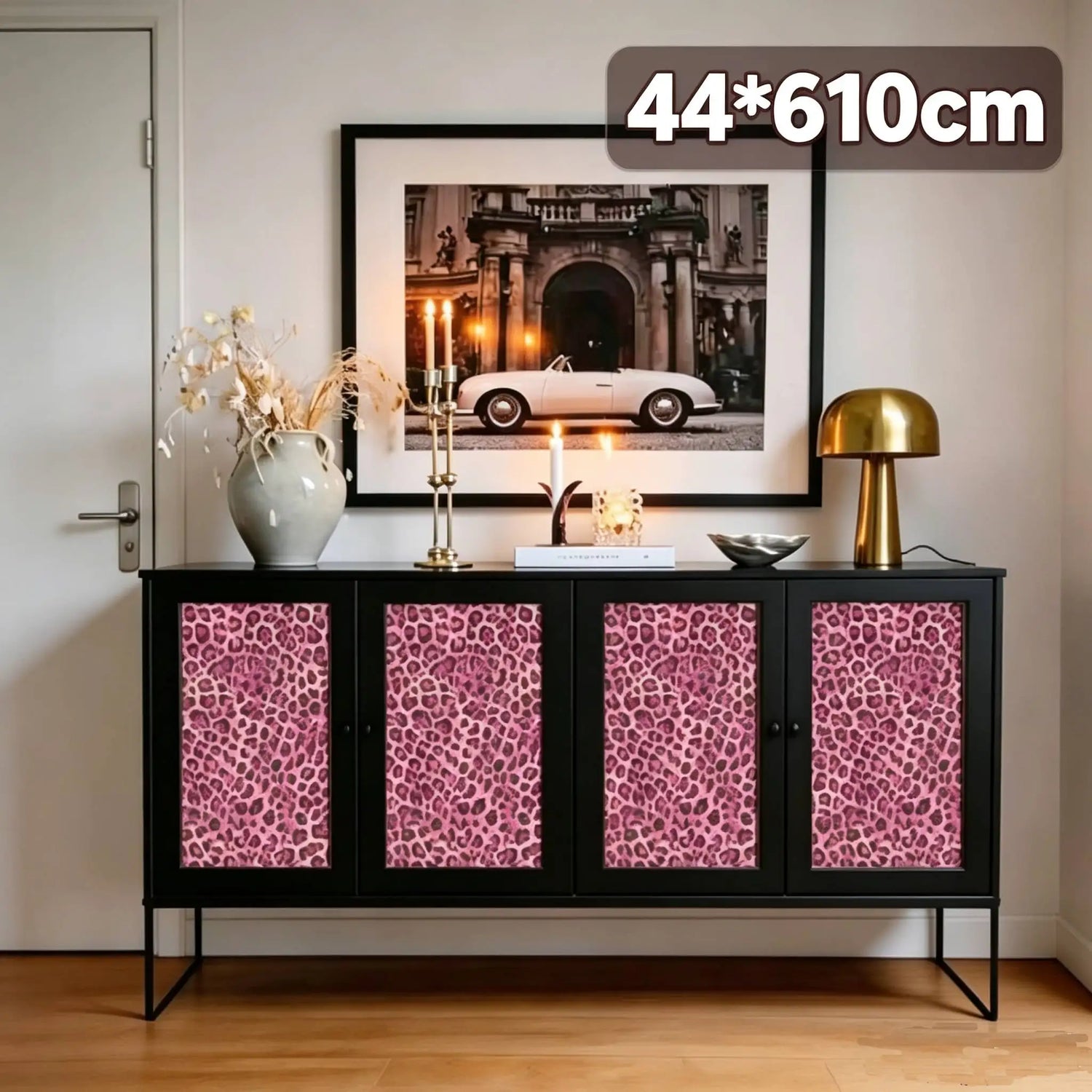 Peel And Stick Leopard Print PVC Wallpaper For Decor