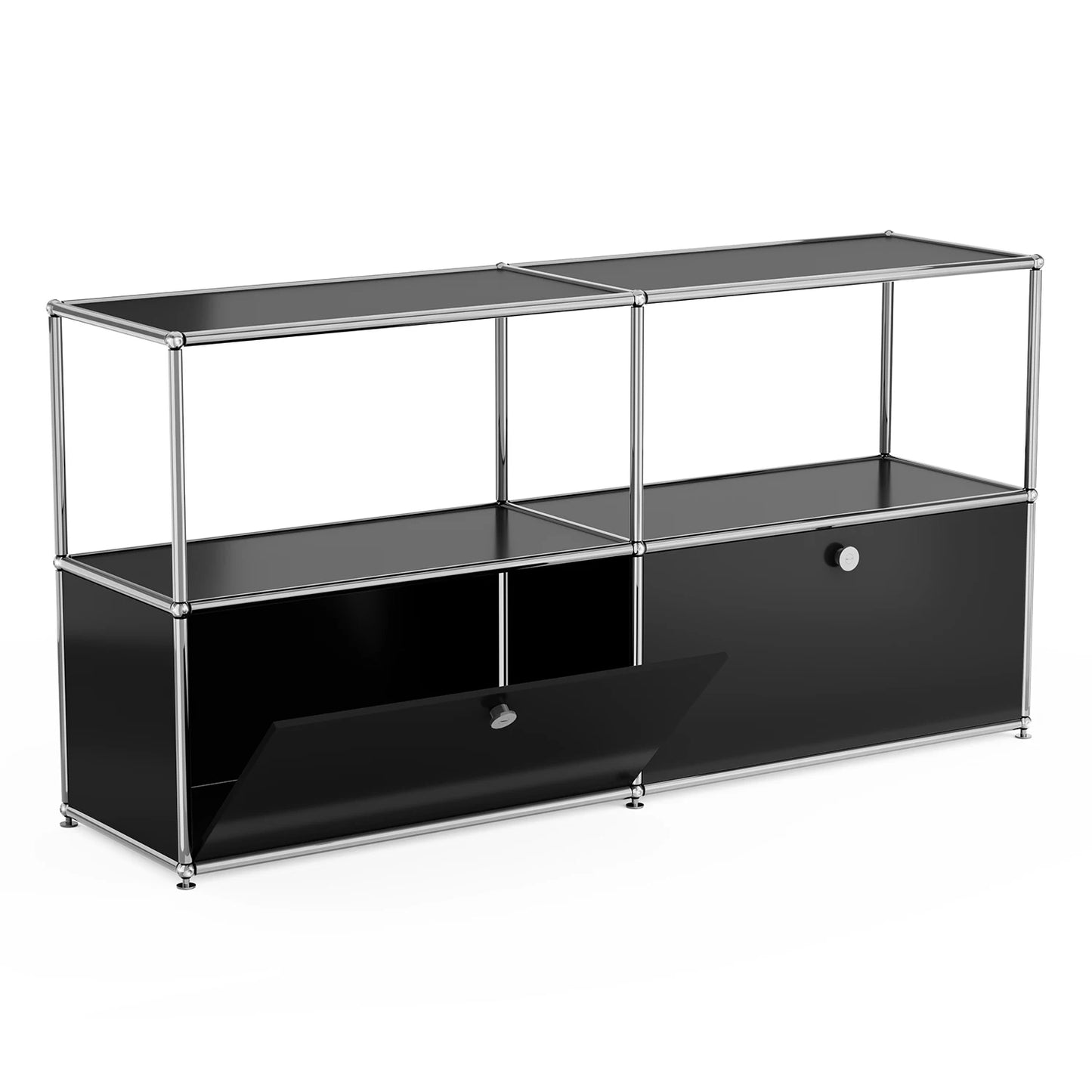Modern TV Stand Storage Cabinet Stainless Steel Organizer
