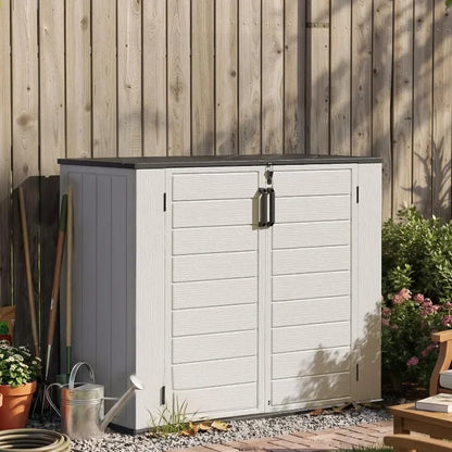 Aoxun Resin Outdoor Storage Shed With Floor For Patio
