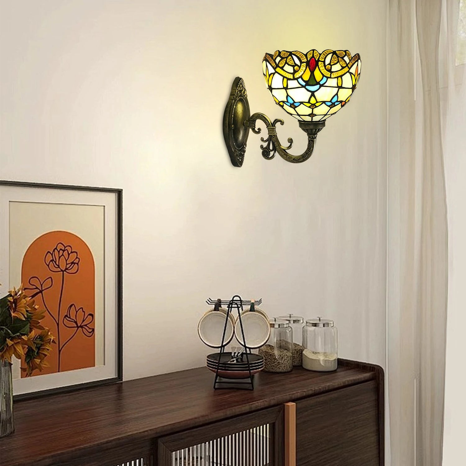 Vintage Indoor Dome Wall Lamp Handmade For Living Room Bedroom