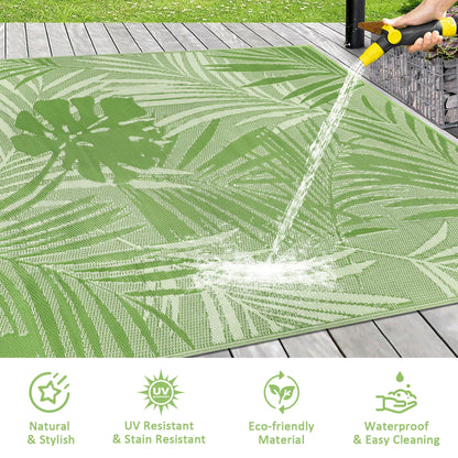 Outdoor Rug Waterproof Recycled Plastic Straw Patio Carpet