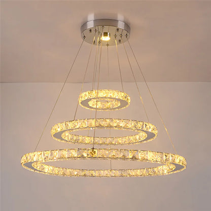 GreeLustr Luxury Crystal Pendant Light Dimmable Chandelier