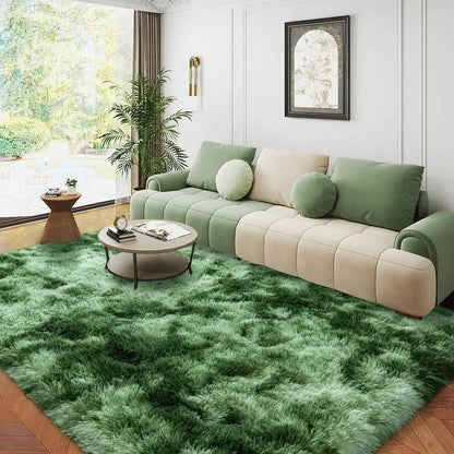 Modern Soft Shag Rug For Bedroom And Living Room With Plush Carpet