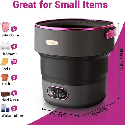 Acekool Portable Foldable Mini Washing Machine With Spin Dryer