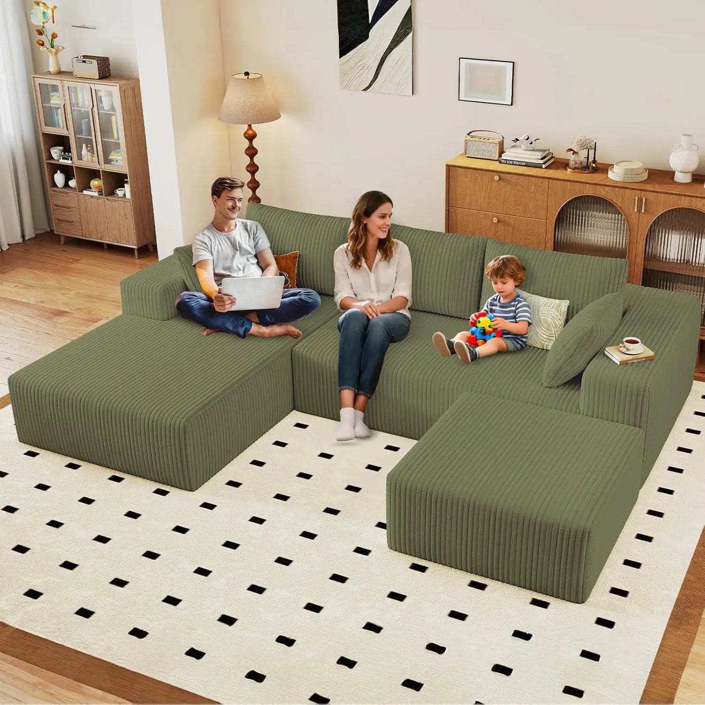 Cloud Couch Modular Sectional Sofa With Ottoman