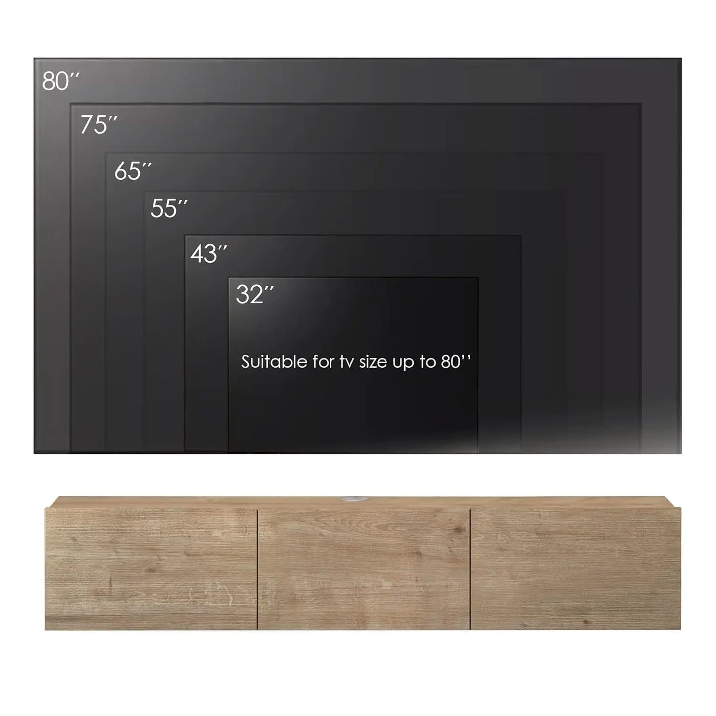 Atelier Mobili Floating TV Stand Wall Mounted