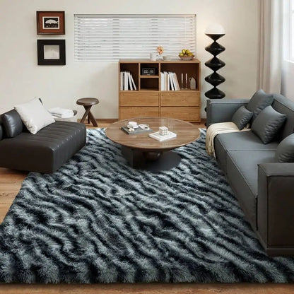 Modern Soft Shag Rug For Bedroom And Living Room With Plush Carpet