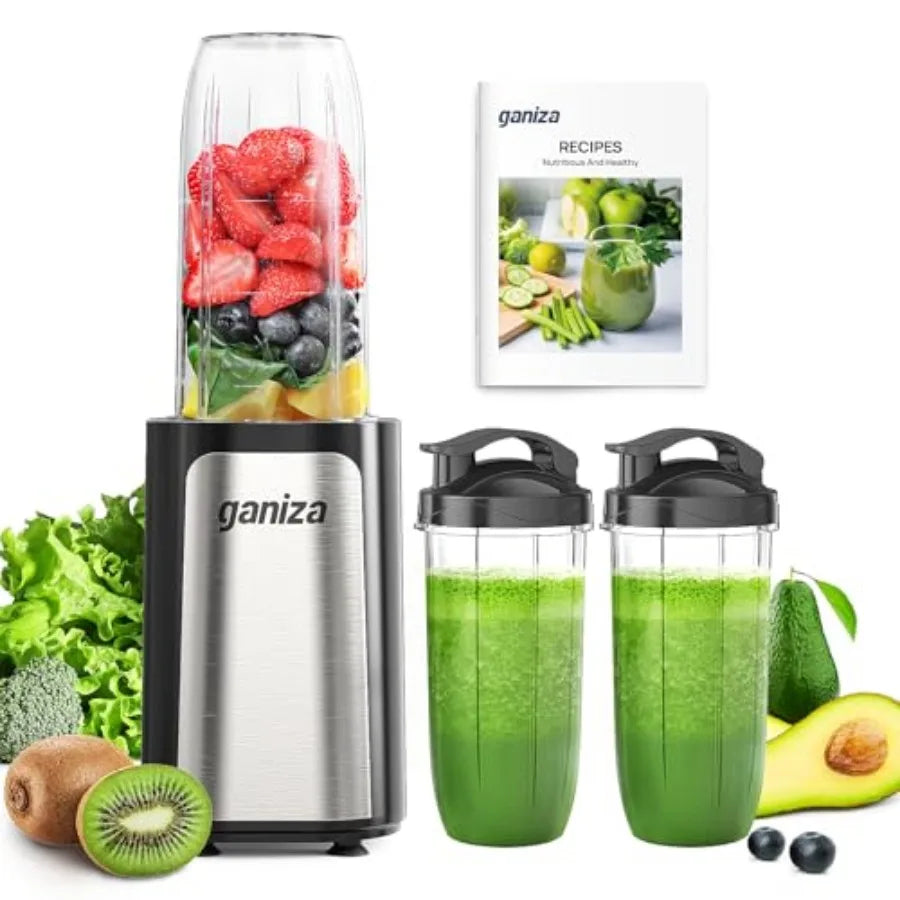 Personal Blender Set With Three Portable Cups For Smoothies