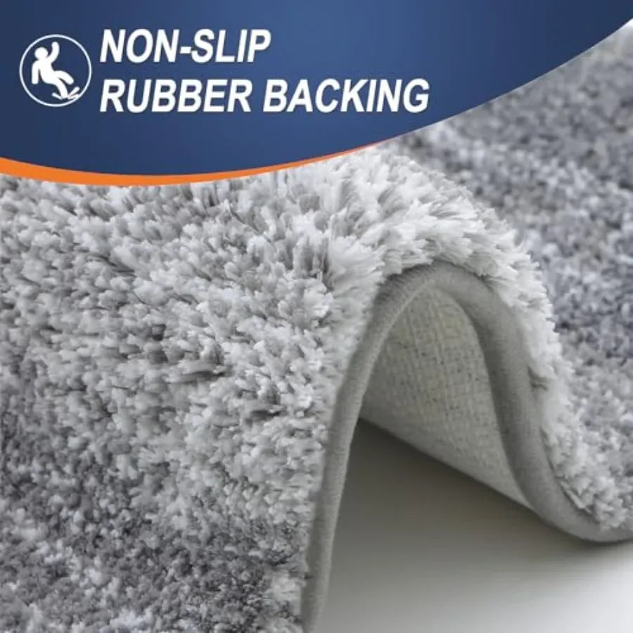 Extra Soft Microfiber Bath Rug with Non Slip Rubber Backing