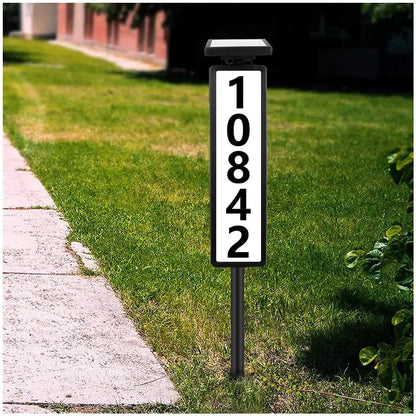 Solar Powered Ground Insert Lawn Light For Outdoor Address Signs