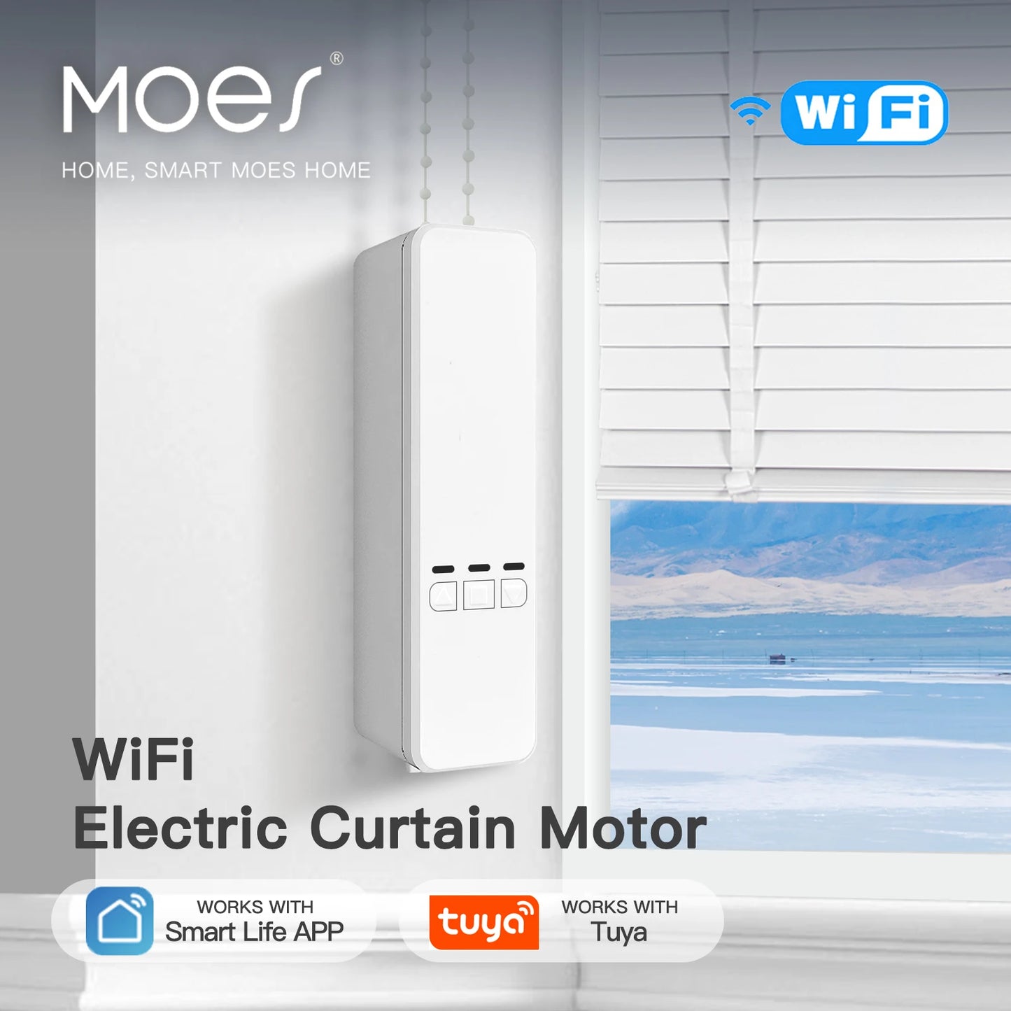 MOES Tuya WiFi Smart Motorized Chain Roller Blinds Kit