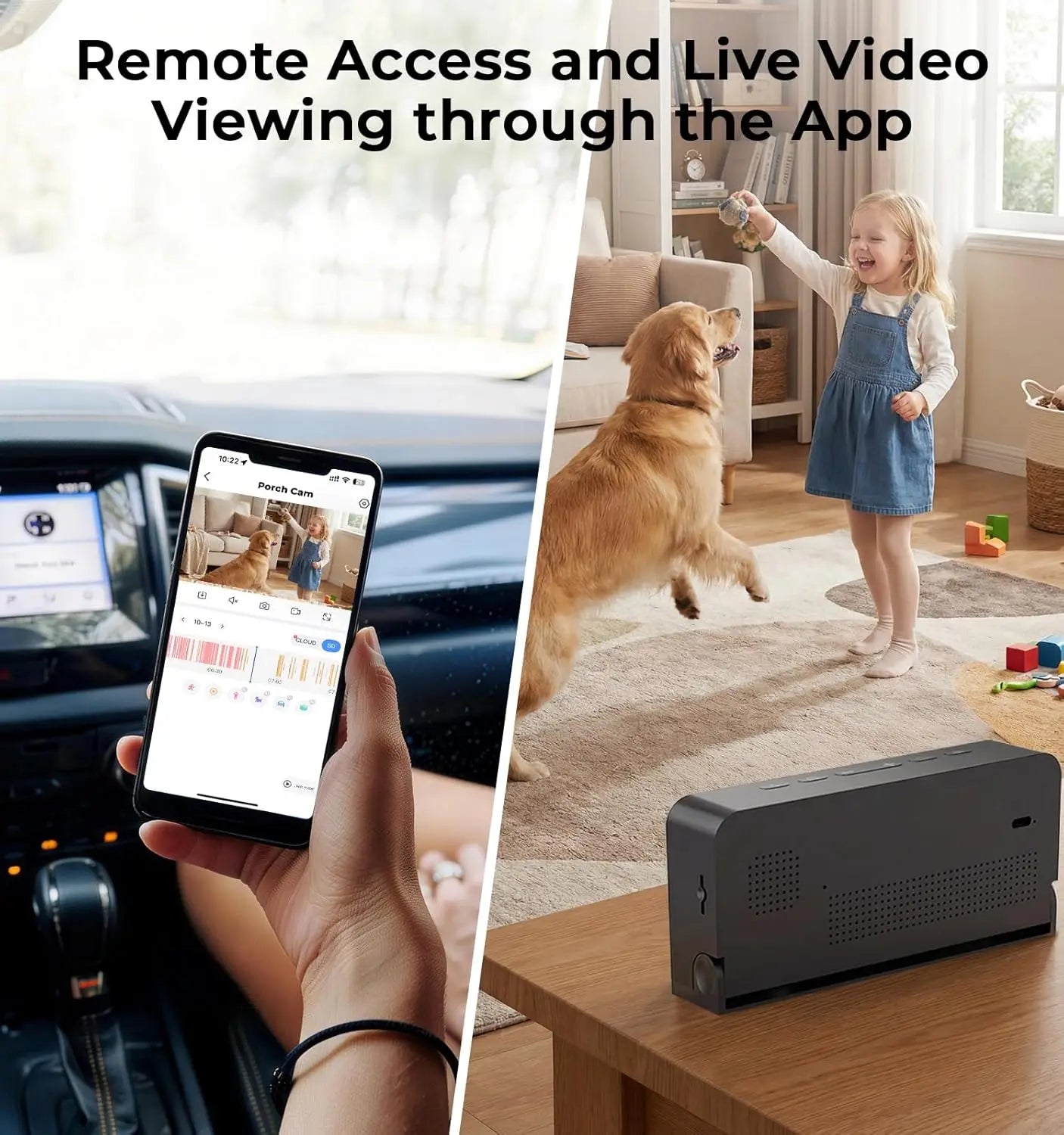 WESECUU Smart Clock Camera 2K Indoor Nanny Camera With WiFi