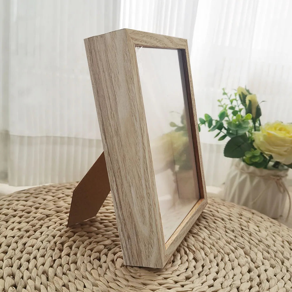 Wooden Shadow Box Frame For Displaying Three Dimensional Photos