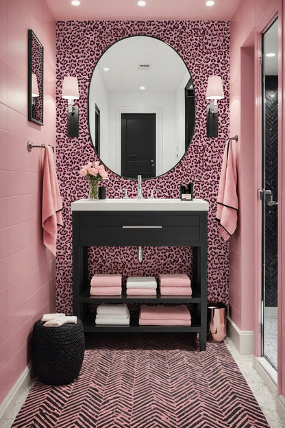 Peel And Stick Leopard Print PVC Wallpaper For Decor