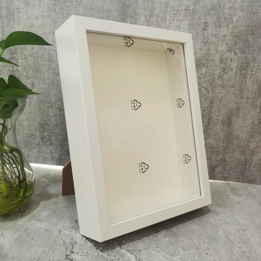 Wooden Shadow Box Frame For Displaying Three Dimensional Photos