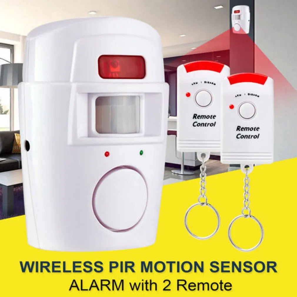 Wireless Motion Sensor Alarm System Indoor Outdoor With Remote Control