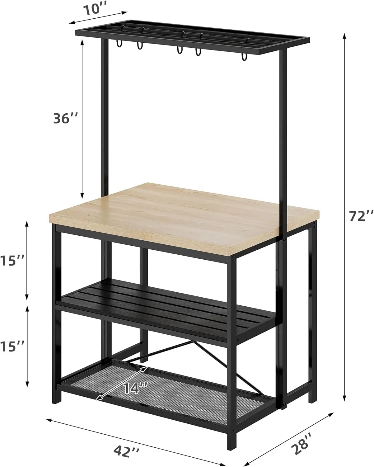 HiMISSH Kitchen Island With Storage And Power Outlets