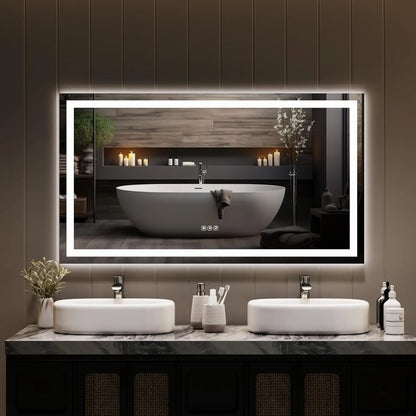 TWISTER.CK LED Bathroom Mirror With Memory Anti Fog Dimmable