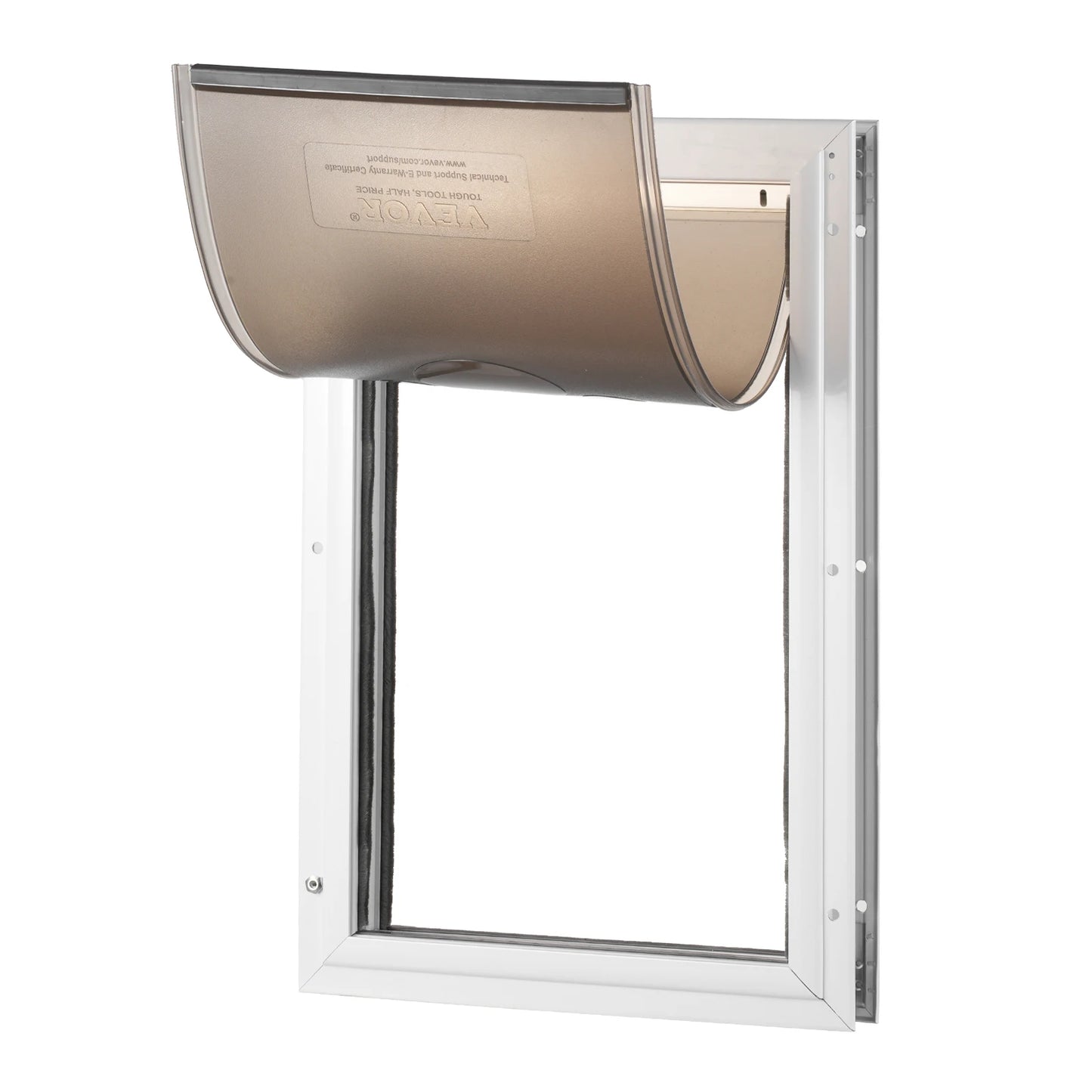 SucceBuy Pet Door Aluminum Frame With Lock And Flap