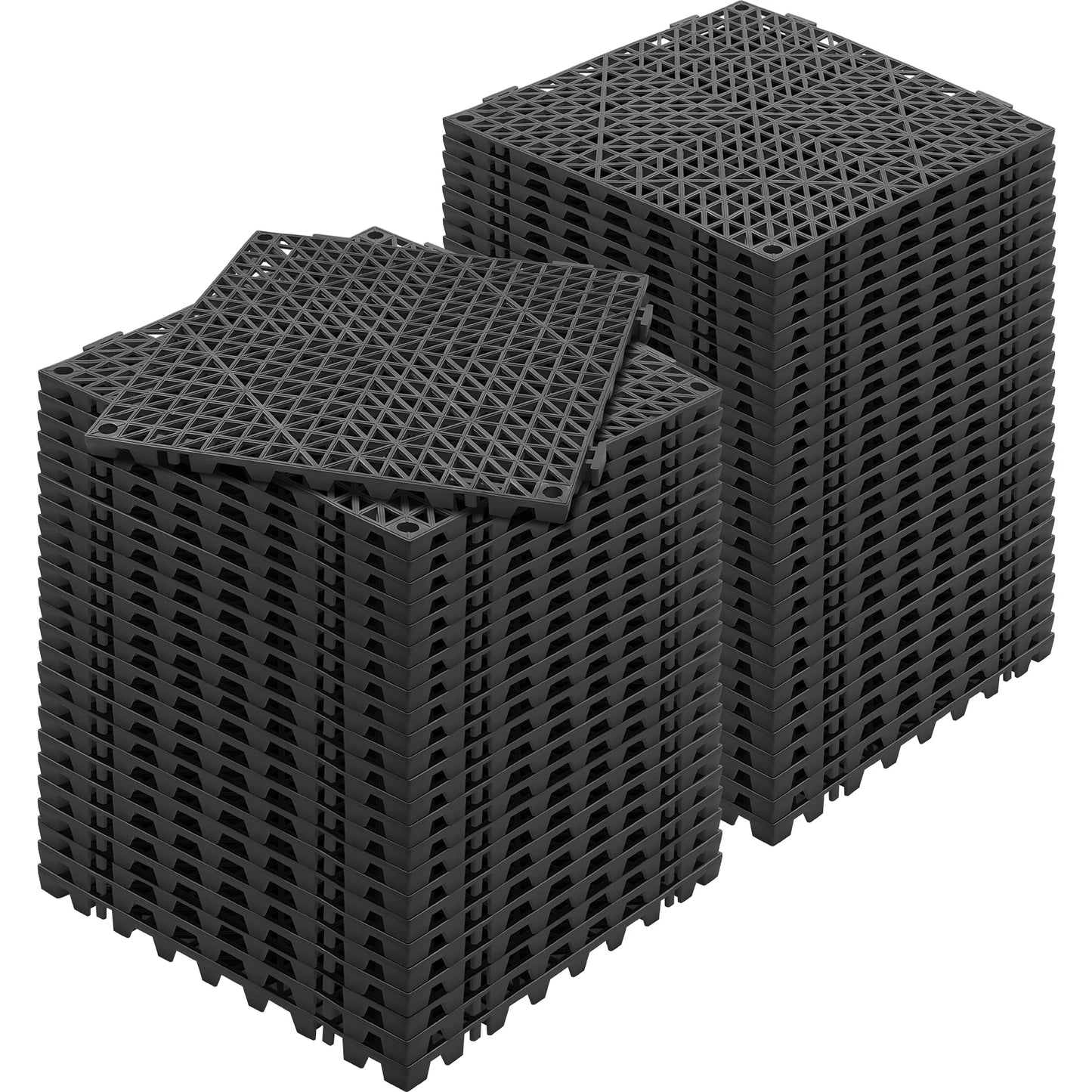 SucceBuy Interlocking PVC Drainage Floor Tiles Non Slip for Bathroom Pool