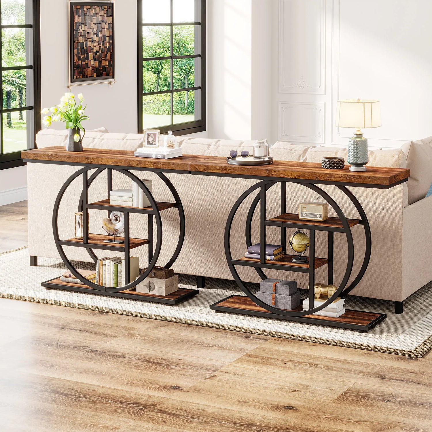Tribesigns 4-Tier Console Table Industrial Entryway And Living Room