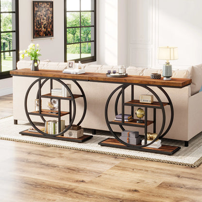 Tribesigns 4-Tier Console Table Industrial Entryway And Living Room