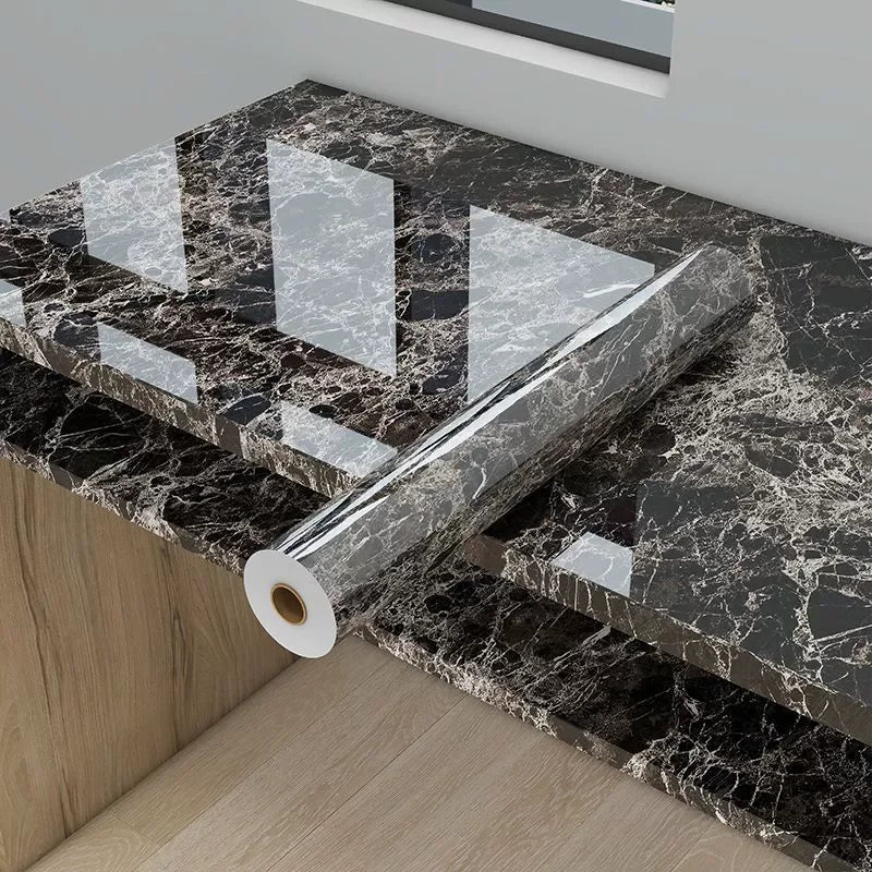 Marble Kitchen Peel and Stick PVC Wallpaper Film Countertops