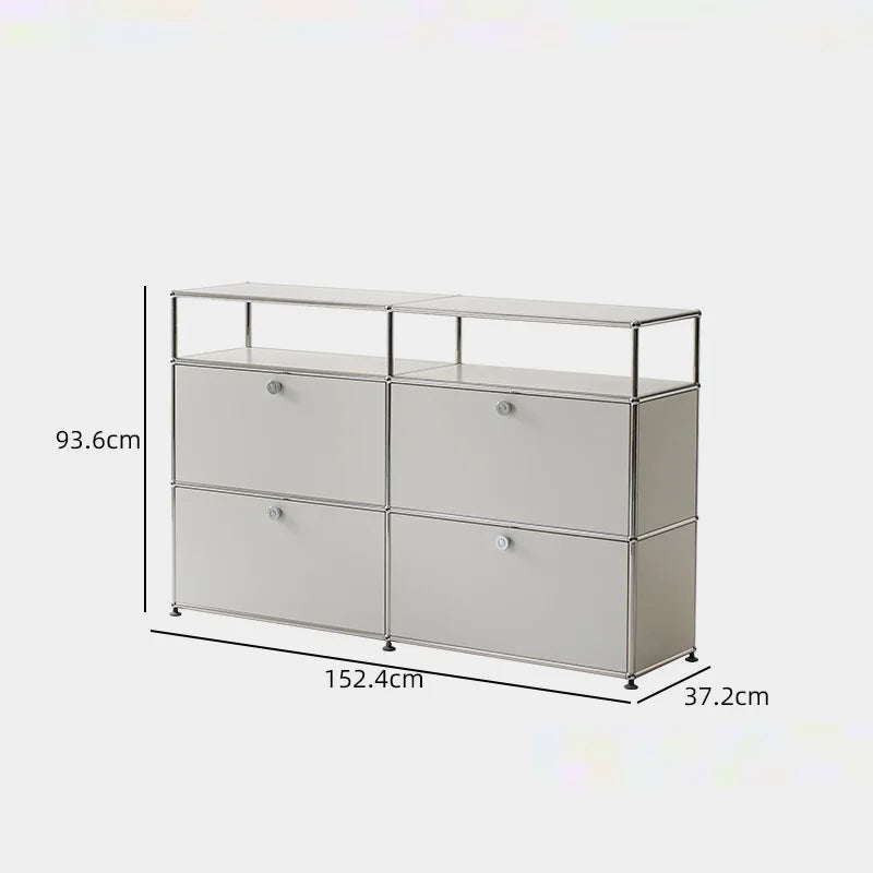 Bigcityfur TV Stand and Corner Cabinet Metal Storage