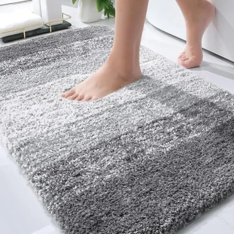 Extra Soft Microfiber Bath Rug with Non Slip Rubber Backing