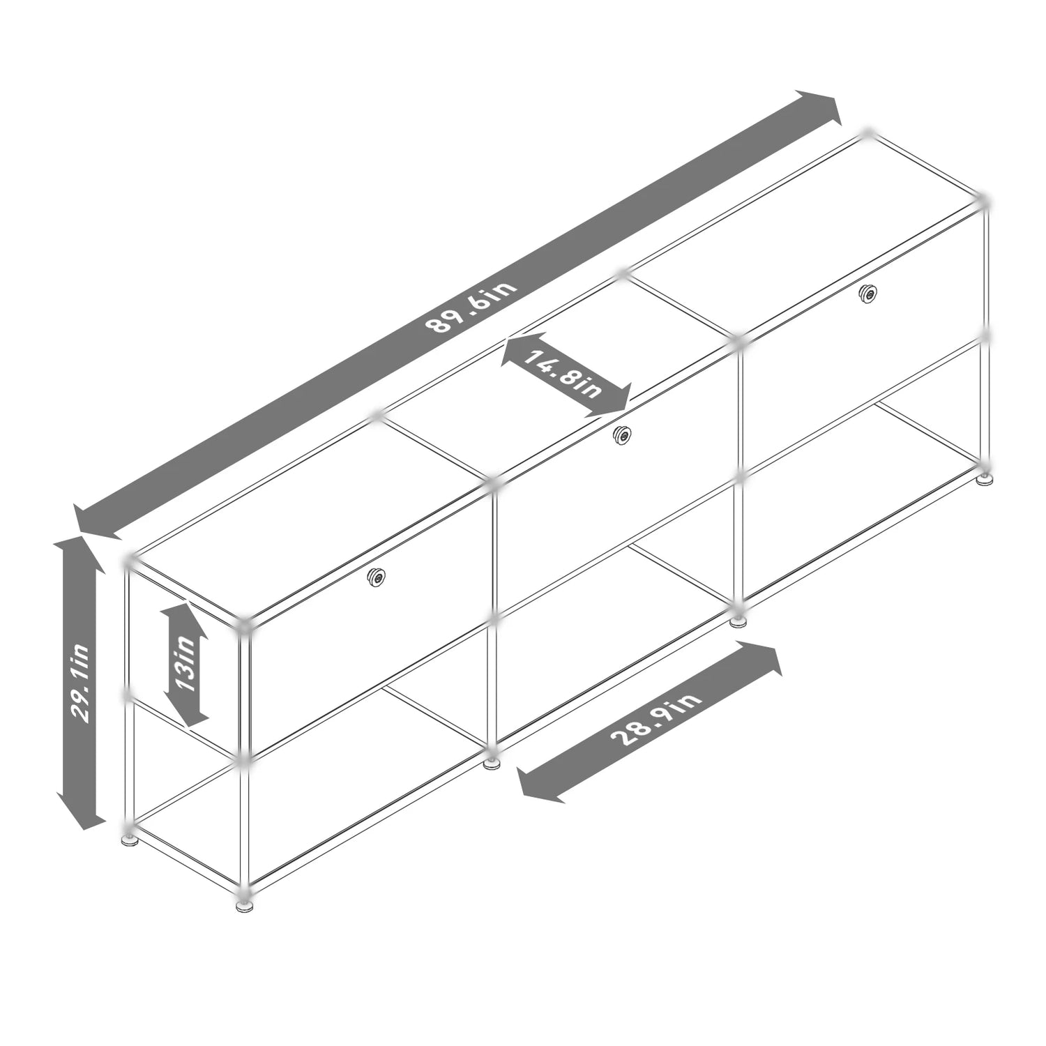 Modern Stainless Steel Storage Cabinet For Living Room And Home Office TV Stand