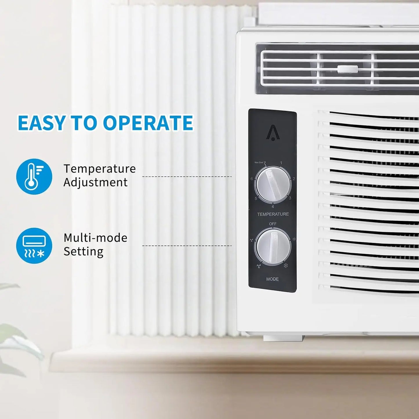 Acekool Window Air Conditioner With Remote For Small Rooms