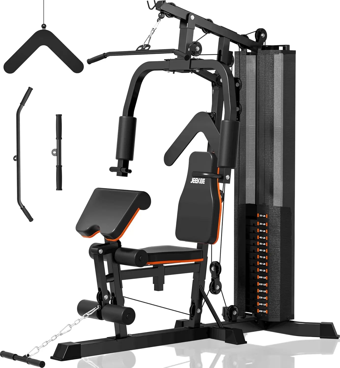 JEEKEE Complete In One Home Gym With 150 Pound Stack