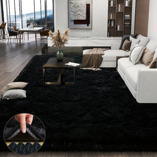 Plush Aubusson Geometric Area Rug Soft Polyester Bedroom Decor