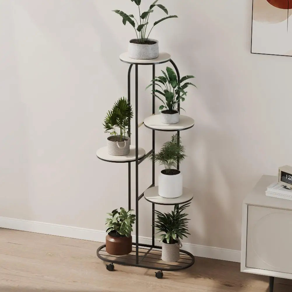 HiMISS 5-Tier Metal Plant Stand Indoor Outdoor Display